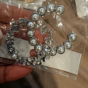 Elegant Silver and Pearl Hoop Earrings